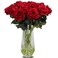 Bringsine Artificial Velvet Flowers Realistic Roses Bouquet with Long Stem for Home Wedding Decoration PartyRed