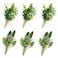 YSUCAU Handcrafted Eucalyptus Boutonniere with Pin for Men Wedding Groom and Best Man Artificial Greenery Boutineers for Wedding Prom Party Anniversary Man Suit Decoration