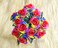 Ooki 12 Long Stem Artificial Silk Rainbow Rose Flower Bush Bouquet for DIY Any Arrangement Home Decor Wedding Party Celebration