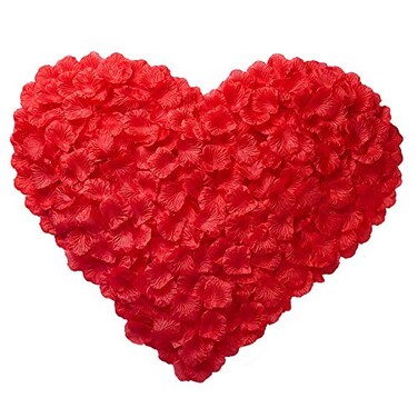 BESKIT Artificial Silk Rose Petals for Romantic Night Wedding Party Anniversary Flower Decorations Red 3000 PCS