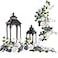Ling's moment Lings moment 6Pack 2ft Artificial Flowers Garland Dusty Blue White Lantern Flower Centerpieces Wedding Aisle Decor Chair Arch Floral for Mantel Signs Table Cake Decorationnot Including L