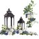 Ling's moment Lings moment 6Pack 2ft Artificial Flowers Garland Dusty Blue White Lantern Flower Centerpieces Wedding Aisle Decor Chair Arch Floral for Mantel Signs Table Cake Decorationnot Including L
