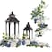 Ling's moment Lings moment 6Pack 2ft Artificial Flowers Garland Dusty Blue White Lantern Flower Centerpieces Wedding Aisle Decor Chair Arch Floral for Mantel Signs Table Cake Decorationnot Including L