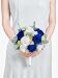 Rinlong 7 Wedding Bouquet for Bride Navy Blue Silk Bridal Bouquet