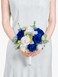 Rinlong 7 Wedding Bouquet for Bride Navy Blue Silk Bridal Bouquet