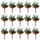 CHRORINE 15 Pcs Artificial Pine Cone Picks and Red Berry Mini Artificial Pine Tree for Christmas Party Flower Wreaths and Holiday Decorations