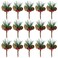 CHRORINE 15 Pcs Artificial Pine Cone Picks and Red Berry Mini Artificial Pine Tree for Christmas Party Flower Wreaths and Holiday Decorations