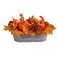 Nearly Natural 12in Fall Pumpkin and Berries Autumn Harvest Artificial Arrangement in Washed Vase