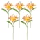 Htmeing 5PCS PU Real Touch Lifelike Artificial Plumeria Frangipani Flower Stems Wedding Home Party Spring Flowers Decoration Orange Pink