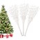 Losris Christmas Artificial Glitter Berry Stem Decorations Decorative Bead Sticks Xmas Picks Glittery Twigs Branches for Christmas Tree Wreath Gift Vase Home Decor Party Ornaments White 24 PCS