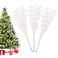 Losris Christmas Artificial Glitter Berry Stem Decorations Decorative Bead Sticks Xmas Picks Glittery Twigs Branches for Christmas Tree Wreath Gift Vase Home Decor Party Ornaments White 24 PCS
