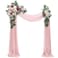 Floroom Arch Flowers with Drapes Kit Pack of 4 2pcs Artificial Dusty Rose Burgundy Floral Swag Arrangement with 2pcs Draping Fabric for Wedding Ceremony Arbor and Reception Backdrop Decoration