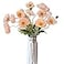Kainonnan Artificial Flowers 5Pcs Poppies Flowers Artificial Silk Flowers for Home Office Wedding Outdoor Decor Coral