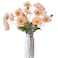 Kainonnan Artificial Flowers 5Pcs Poppies Flowers Artificial Silk Flowers for Home Office Wedding Outdoor Decor Coral