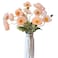 Kainonnan Artificial Flowers 5Pcs Poppies Flowers Artificial Silk Flowers for Home Office Wedding Outdoor Decor Coral
