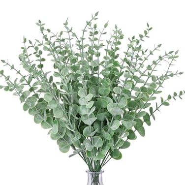 CEWOR 36pcs Eucalyptus Stems Decor 141 Inch Artificial Eucalyptus Leaves Fake Greenery Branches for Wedding Centerpiece Flower Floral Arrangement Farmhouse Spring Home Decoration