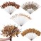 YXZZWL 110 Pcs 5 Kinds Mixed Artificial Eucalyptus Stems and Faux BerryAutumn Fake Eucalyptus Leaves Stems Bulk Branches for DIY Bouquets Floral Arrangement Wedding Home Fall Decorations Orange