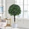 Grewyear 2PCS Faux Boxwood Plants Outdoor Artificial Topiary Ball Trees