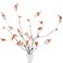 LINSIE 4 Pcs 385 Tall AllOrange Artificial Branches with Leaves Realistic Faux Ficus Greenery Stems Bendable Fake Plant Twigs for Tall Floor Vases Home Centerpiece Office Spring Decor