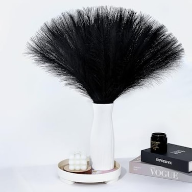 MUUNC Black Pampas Grass Decor 30 Pcs 217 Inch Faux Pampas Grass Bulk Artificial Dried Flowers Small Vase Filler Pompas Grass