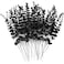 TIHOOD 14PCS 15 Black Eucalyptus Stems Artificial Eucalyptus Leaves Branches Fake Eucalyptuses Decor Faux Eucalyptus leaf Stem for Halloween Autumn Fall Floral Arrangement Wedding Bouquet Home Office