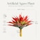 Ttranewsoo Artificial Agave PlantsLarge UV Resistant Fake Agave Planters for Indoor and Outdoor Decorating Tropical Plant Succulents Greenery Indoor Decor 2Pack22 Red