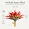 Ttranewsoo Artificial Agave PlantsLarge UV Resistant Fake Agave Planters for Indoor and Outdoor Decorating Tropical Plant Succulents Greenery Indoor Decor 2Pack22 Red