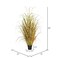 Vickerman Everyday 24 Artificial Mixed Brown Grass with Black Plastic Pot Faux Grass Plant Decor Home Or Office Indoor Greenery Accent Faux Grass for Indoor