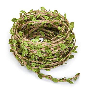 Hecaty 132 Ft Boho Eucalyptus Vines with Twine Artificial Eucalyptus Leaf Spring Greenery with Hemp Rope for Baby Shower Home Wall Garden Wedding Party Wreaths DIY Craft Decorations