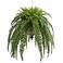 Nearly Natural 39in Boston Fern Artificial Plant in Metal Hanging Bowl