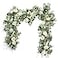 Der Rose 2 Pcs 13FT Artificial Flower Garland Wedding Decor White Rose Eucalyptus Greenery Garland with Flowers Floral Garland for Table Runner Flower Arch Backdrop