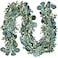 Winlyn 83 Long Faux Eucalyptus Greenery Garland Silver Dollar Eucalyptus for Wedding Arch Swag Backdrop Doorways Mantel Table Runner IndoorOutdoor
