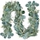 Winlyn 83 Long Faux Eucalyptus Greenery Garland Silver Dollar Eucalyptus for Wedding Arch Swag Backdrop Doorways Mantel Table Runner IndoorOutdoor
