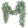 Ouddy Decor Eucalyptus Garland 656 Ft Lush Silver Dollar Leaves Boxwood Artificial Faux Greenery Vines for Baby Shower Wedding Party Table Runner Room Home Mantle Decor