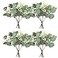 Yoratee Artificial Eucalyptus Stems 24PCS Mixed Eucalyptus Greenery Stems Silver Dollar Leaves with White Seeds Green Plants Wedding Bouquet Green Decor Flower Arrangement Mixed Round Leaves