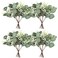 Yoratee Artificial Eucalyptus Stems 24PCS Mixed Eucalyptus Greenery Stems Silver Dollar Leaves with White Seeds Green Plants Wedding Bouquet Green Decor Flower Arrangement Mixed Round Leaves