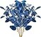 GTIDEA 6pcs Faux Eucalyptus Stems Blue Artificial Eucalyptus Leaves Spray Greenery Stems Branches with Seeds Silver Dollar Eucalyptus Plant for Home Kitchen Indoor Vase Flower Arrangement Decor