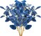 GTIDEA 6pcs Faux Eucalyptus Stems Blue Artificial Eucalyptus Leaves Spray Greenery Stems Branches with Seeds Silver Dollar Eucalyptus Plant for Home Kitchen Indoor Vase Flower Arrangement Decor