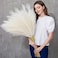 QUBITFUL Faux Pampas Grass 9 PCS 3731FT Tall Fluffy Fake Pompas Floral Large Artificial Pompous Grass Branches for Floor Vase Fillers Boho Farmhouse Room Wedding Decor
