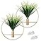 SAJANDAS Set of 2 Artificial Plants with Gold Metal Round Hanging Hoop for Wall Decor WallMounted Green Fake Plants in Metal Hoop for Modern Home Decor Gold Wall Decor for Bedroom Living Room