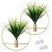 SAJANDAS Set of 2 Artificial Plants with Gold Metal Round Hanging Hoop for Wall Decor WallMounted Green Fake Plants in Metal Hoop for Modern Home Decor Gold Wall Decor for Bedroom Living Room