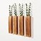 Mokof 4Pack Wood Wall Planters with 8 Removable Faux Eucalyptus Stems Modern Farmhouse Wall Decor for Living Room Bedroom Bathroom Wooden Wall Vases and Fake Eucalyptus for Home Office Decor
