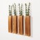 Mokof 4Pack Wood Wall Planters with 8 Removable Faux Eucalyptus Stems Modern Farmhouse Wall Decor for Living Room Bedroom Bathroom Wooden Wall Vases and Fake Eucalyptus for Home Office Decor
