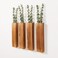 Mokof 4Pack Wood Wall Planters with 8 Removable Faux Eucalyptus Stems Modern Farmhouse Wall Decor for Living Room Bedroom Bathroom Wooden Wall Vases and Fake Eucalyptus for Home Office Decor