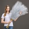 Aurora Prime 7 Pcs Faux Pampas Grass45 Inches375ft Large Boho Decor Fluffy Artificial Pompas Grass Dcor Tall Vase Filler for Home Wedding Decoration Silver 7