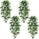 BLEUM CADE Fake Hanging Plants 4pcs Artificial Pothos Vines Greenery for Wall Home Living Room Office Indoor Outdoor Decor No Baskets