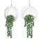 Der Rose 2 Pack Fake Plants Hanging Artificial Succulents Plants in White Pots for Living Room Bathroom Accessories Boho Wall Decor