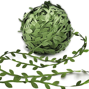 Hecaty 269ft Leaf Ribbon Artificial Vines Leaf String Trim Ribbon for Baby Shower Jungle Wild Botanical Greenery Spring Wedding Home Party Decorations Balloon Garland Wreaths DIY Craft