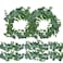 Trimgrace 4 Pack Artificial Eucalyptus Garland with Willow Leaves Each 65 Feet Fake Greenery Garland Vine for Table Runner Centerpiece Stairs DIY Garlands Decor