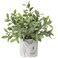 Hollyone Mini Artificial Potted Plants Fake Plants in Marble Pots 1Pcs Plastic Eucalyptus Greenery Faux Plants for Home Office Desk Room Centerpiece Shelf Dcor